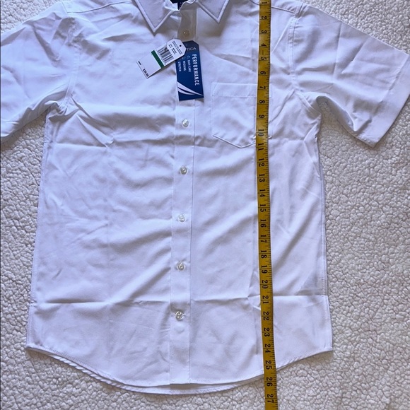 Nautica Kids White Short Sleeve Button-Down Shirt - Picture 6 of 9
